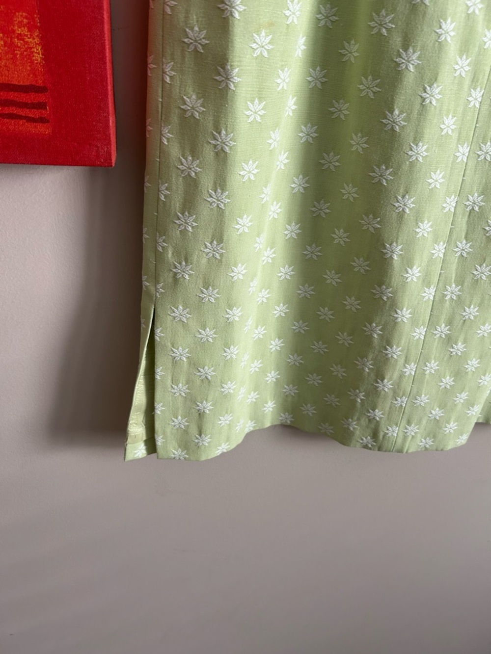Talbots Light Green Floral Sleeveless Sheath Dress - Picture 4 of 5